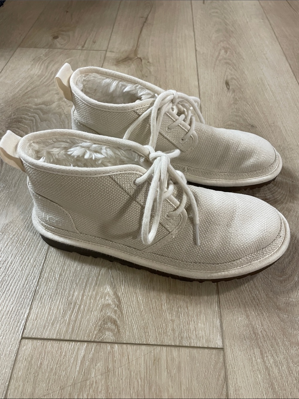 UGG Neumel Natural Hemp Cream Canvas Chukka Ankle
Boot